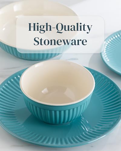 24 Piece Stoneware Dinnerware Set for 8 (Hygge / Green / Set for 8 (24pcs))
