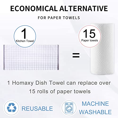 100% Cotton Terry Kitchen Towels (White / 13 X 28 - 12 Pack)