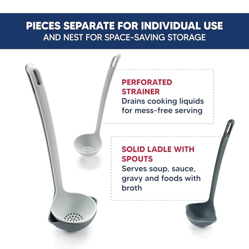 2-in-1 Straining Ladle, Super Strong and Heat Safe (Straining Ladle)