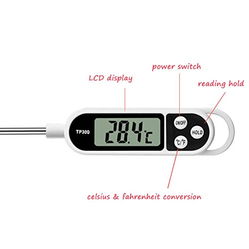 Digital Meat Food Thermometer for Cooking Kitchen BBQ (24.4 x 2.5 x 1.5 cm)