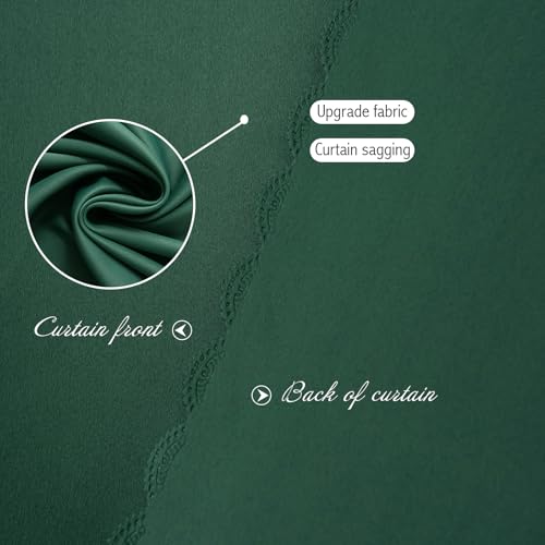 Blackout Curtains for Bedroom Stick On Curtains Window Shades Pull Down Blackout Window Cover No Drillng Self Adhesive Curtains No Rod Small Curtain (59"W x 84"L (Pack of 1) / Dark Green)