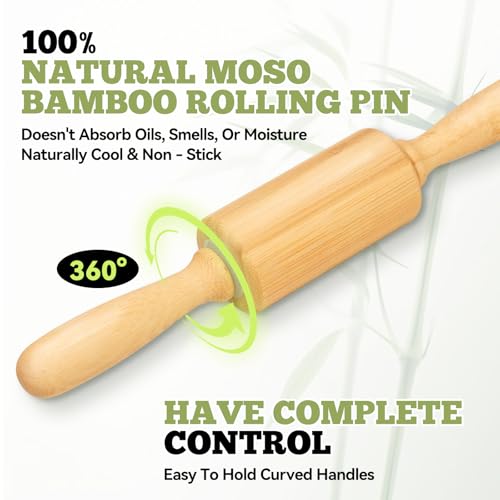 10 inch Wooden Rolling Pin for Baking (10 inch)