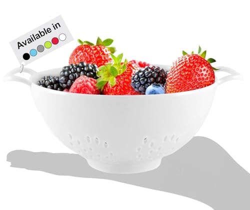 6 Inch Small Colander (Smooth White / 1 Pack)