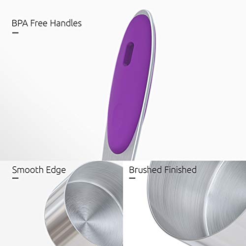 10 Piece Measuring Cups and Spoons Set in 18 (Purple)
