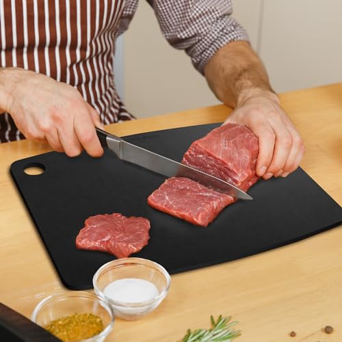 Dishwasher Safe Cutting Boards for Kitchen (Black Slate / 18"L x 12"W)