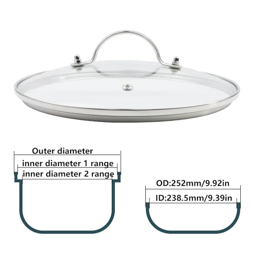 9.5 Inch Tempered Glass Lid For Any Skillet (9.5")