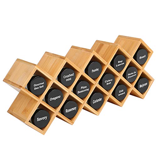 Bamboo Spice Rack Organizer 4