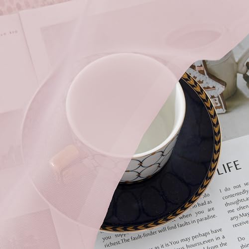 Sheer Curtains 72 Inch Length 2 Panels (Blush Pink / 42"W x 72"L (Pack of 2))