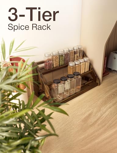 Acacia Wood Spice Rack (Walnut)