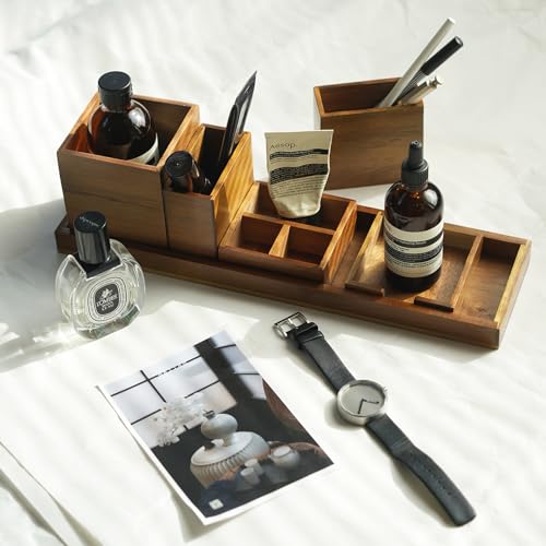 Wood Vanity Tray Set (Wood)