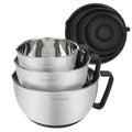 Stainless Steel Mixing Bowls Set with Lids (Black / 3 piece)