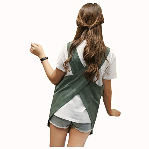 Shortened Design Apron (1# Style-rounded Edge / Army Green)