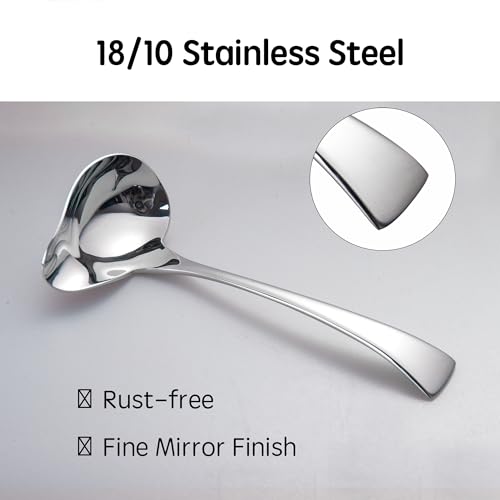 7 Inch Small Sauce Ladle with Pour Spout 18 (1 x Sauce Spoon)
