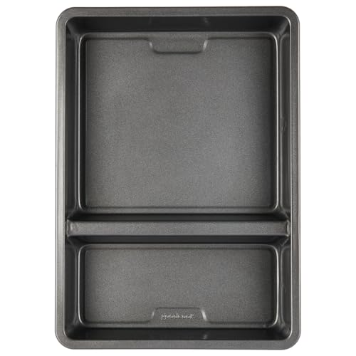 Premium Nonstick divided Baking Pan (9 x 13-Inch / Gray)