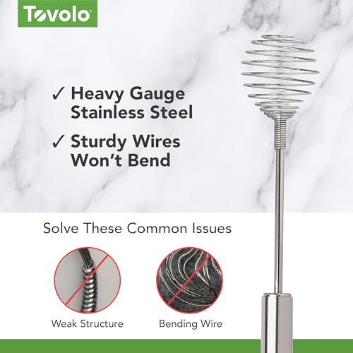 Spring Whisk Stainless Steel 10 Inch Galaxy Coil Whisker for Cooking Blending Mixing Stirring Whipping Whisking and Beating (10" Galaxy Coil Whisk)