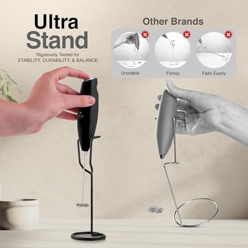 Ultra Frother Stand for Milk Frothers (Black Ultra)