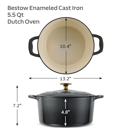 Bestow Enameled Cast Iron 5.5 (Dutch Oven (5.5-qt) / Smoke)