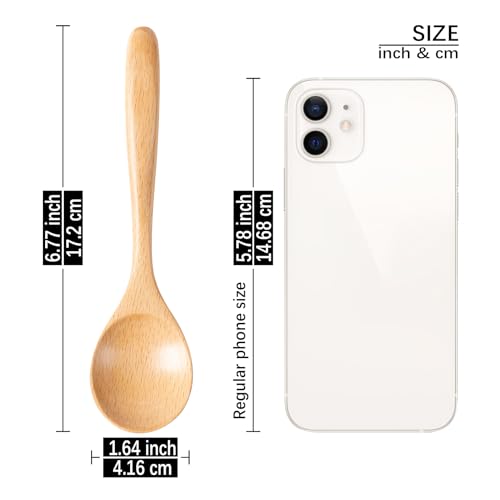 Small Wooden Spoons for Eating (Beech Yellowish)