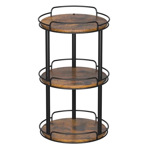 10'' Wood Lazy Susan Turntable Organizer for Cabinet (10 inches 3 Tier)