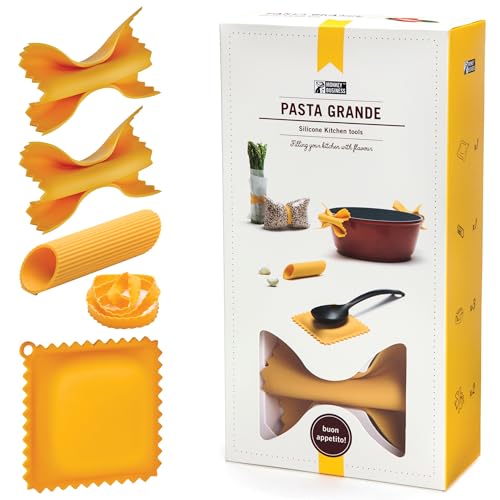 Pasta Grande Fun Pasta Shaped Silicone Kitchen Tools in a Gift Box (Pasta Grande)