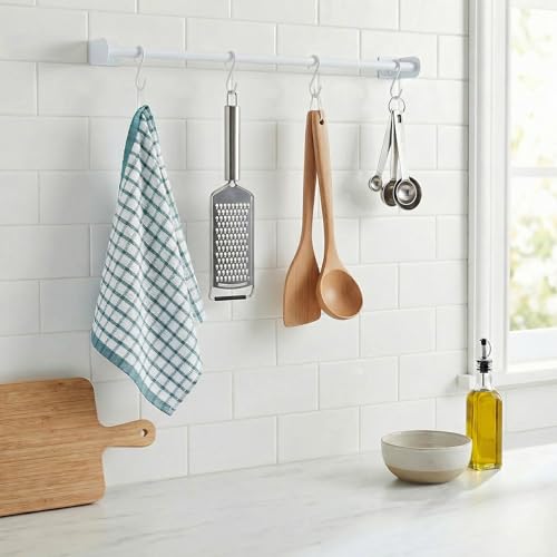 8 Pack] Premium Dish Towels for Kitchen (Aqua / 16x26)