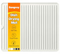 Silicone Dish Drying Mat for Kitchen Counter (White / 18" x 16")