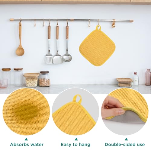 Microfiber Dish Drying Mat (Yellow / 8*8 inch)