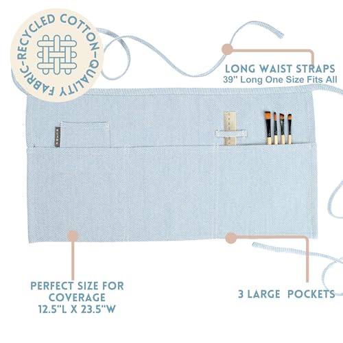 Chef Waist Aprons for Women with Pockets (Pro Chef Twill / Blue Denim)