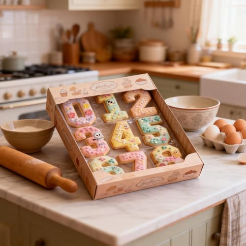 Number Cookie Cutters Set 3 Inch (3 INCH-9PCS Number A)