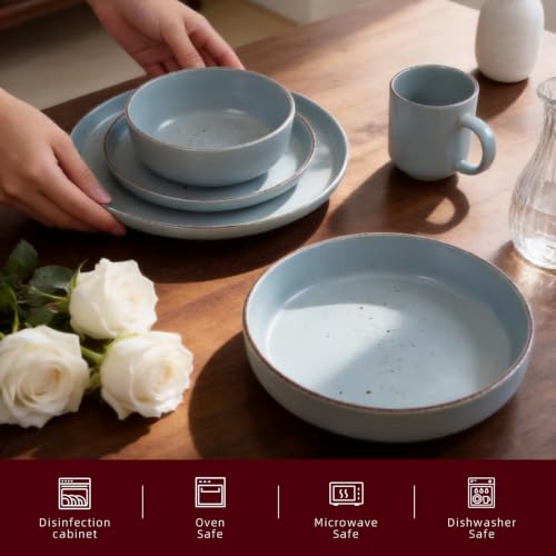 HomeVSS 20 Piece Dinnerware Set (Service for 4 - 20pc Set / Matte Blue)