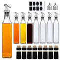 8 Pack 17oz Olive Oil Dispenser Bottle (17oz BPA Free Plastic Spout)