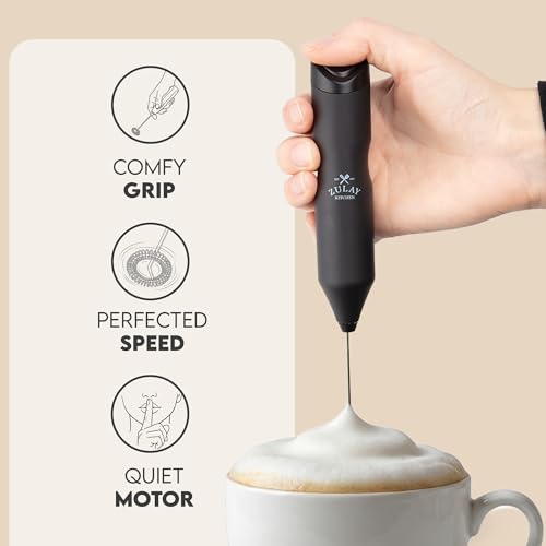 Powerful Frother Wand AA Batteries Included (Executive Black / Majestic Frother)