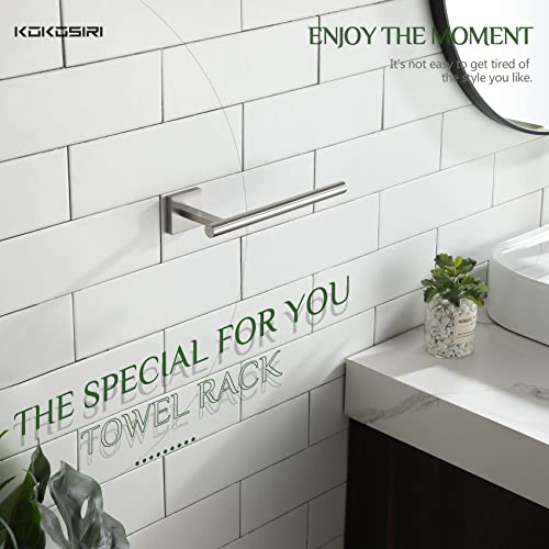Towel Holder Brushed Nickel Bathroom Accessory Hand Towel Bars Wall Mounted Kitchen Cabinet Paper Holder Stainless Steel (Brushed Nickel / 1 Pack)