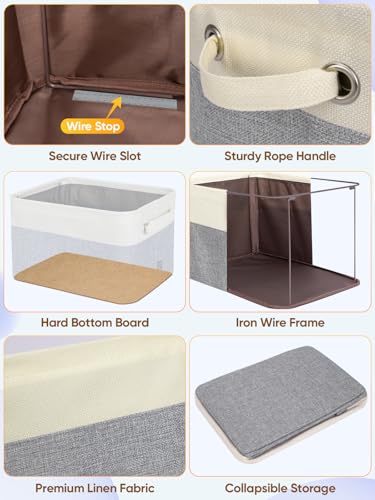 1 Pack Fabric Closet Storage Bins for Shelves (Grey / 1PCS/Small-12x8x8)