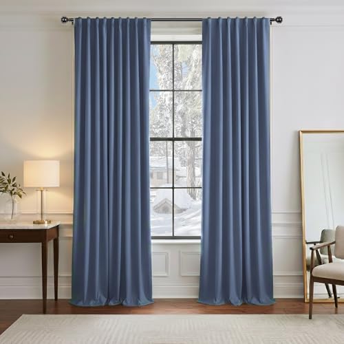 Blackout Curtains for Bedroom (Blue Haze / 52"W x 96"L (Pack of 2))
