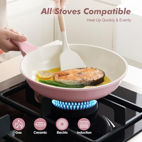 Nonstick Ceramic Frying Pan 11 (11 Inch / Sakura Pink)