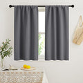 Blackout French Door Window Curtain Coverings (Grey / 29"W x 45"L (Pack of 2))