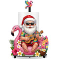 Christmas in July Paper Towel Holder Summer Christmas Kitchen Bathroom Decor Hawaiian Tropical Flamingo Santa Dispenser Kitchen Paper Holder Stand for Xmas in July Countertop Toilet Home Decor (July Christmas)