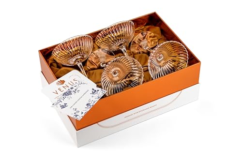 Venus Seashell Coupe Cocktail Glasses