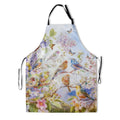 Bird Aprons for Women Spring Flower Kitchen Apron Adjustable Neck for Cooking BBQ Painting (33" x 28"(Pack of 1) / Spring Bird Blue)