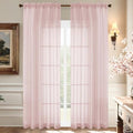 Blush Pink Sheer Curtains 90 Inches Long (59"W x 90"L (Pack of 2) / Blush Pink)