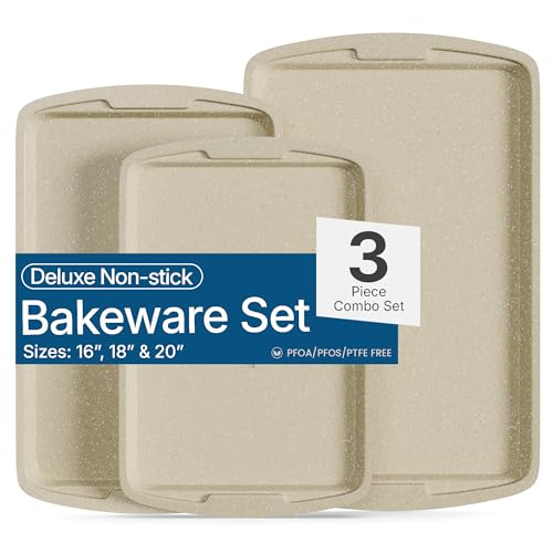 Bakken Swiss Cookie Sheet 3 Piece Set (White Marble / 3 Piece Set)