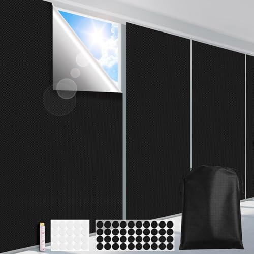 100% Blackout Curtains (Black / 57"W x 157"H)
