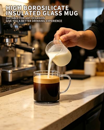 Glass Coffee Mugs (14 oz clear coffee mugs)