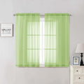 Lime Sheer Curtains for Living Room 54 Inch Length 2 Pcs (Lime / 42"W x 54"L (Pack of 2))