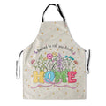 Funny Home Cooking Apron for Men Women Lovely Chef Apron Baking Gardening BBQ (33" x 28"(Pack of 1) / Cartoon Home White)