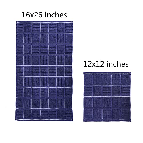 Kitchen Towels and Dishcloths Set (Blue)