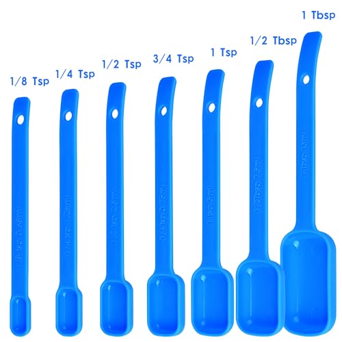 Blue Measuring Cups and Spoons Set 15 (A005: Blue)