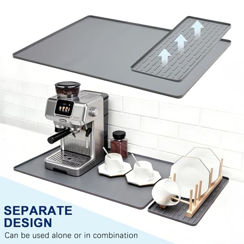Silicone Coffee Mat 24" x 16" (Gray / 24" x 16")
