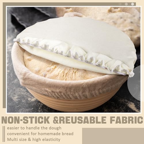 10 Pack Cloth Bowl Covers for Bread Rising (Linen)